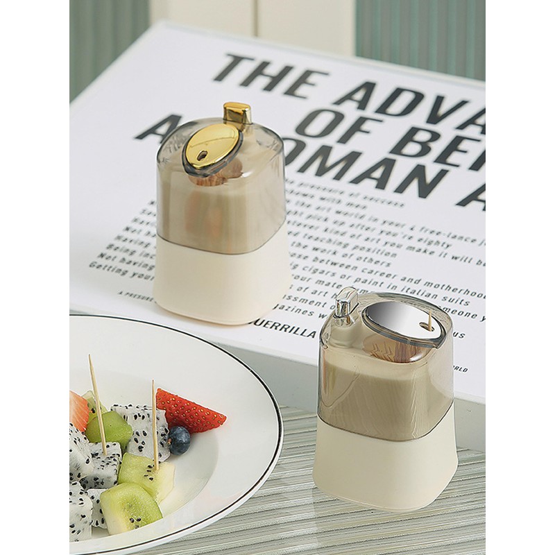 KRGNPLE Toothpick Container Toothpick Can Automatic Pop Up Household Simple
