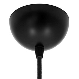 Canopy, Junction Box, Distribution Box for Cable Cover of Your Ceiling Light, Lamp Cap in Black/White/Chrome/Iron Grey, 1 Hole Diameter 10 cm, Including Strain Relief (Black)