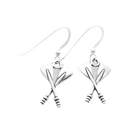 Oars Paddles Canoe Kayak Row Boat 925 Sterling Silver Dangle Hook Wire Earrings DIY Crafting by Wholesale Charms