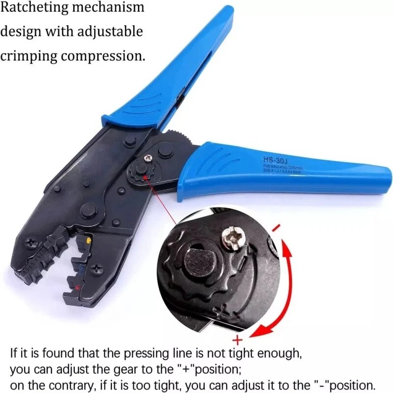 Unbranded Crimping Tool For Heat Shrink Connectors Ratcheting Wire Crimper