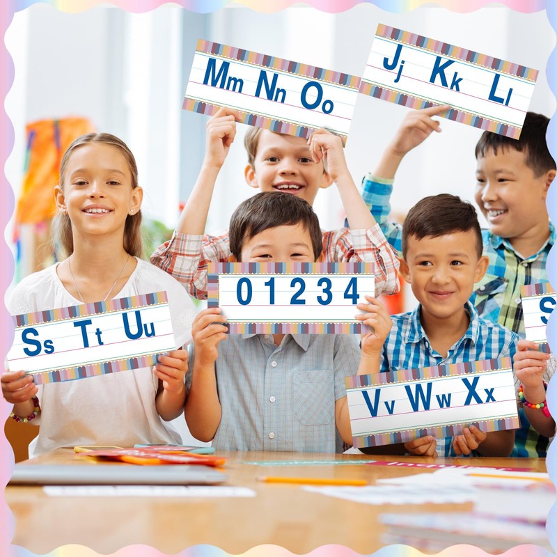 Janlaugh Alphabet Bulletin Board Strips Set Alphabet Line ABC Banner