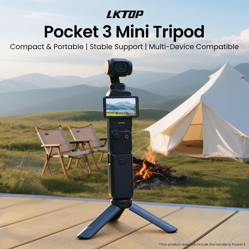 LKTOP Pocket 3 Mini Tripod for DJI Osmo Pocket 3,