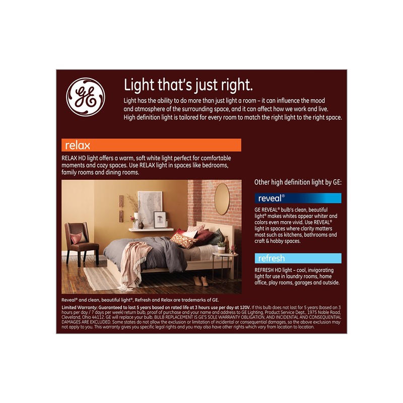GE Lighting Relax LED Floodlight Bulb, 8 Watts (65 Watt