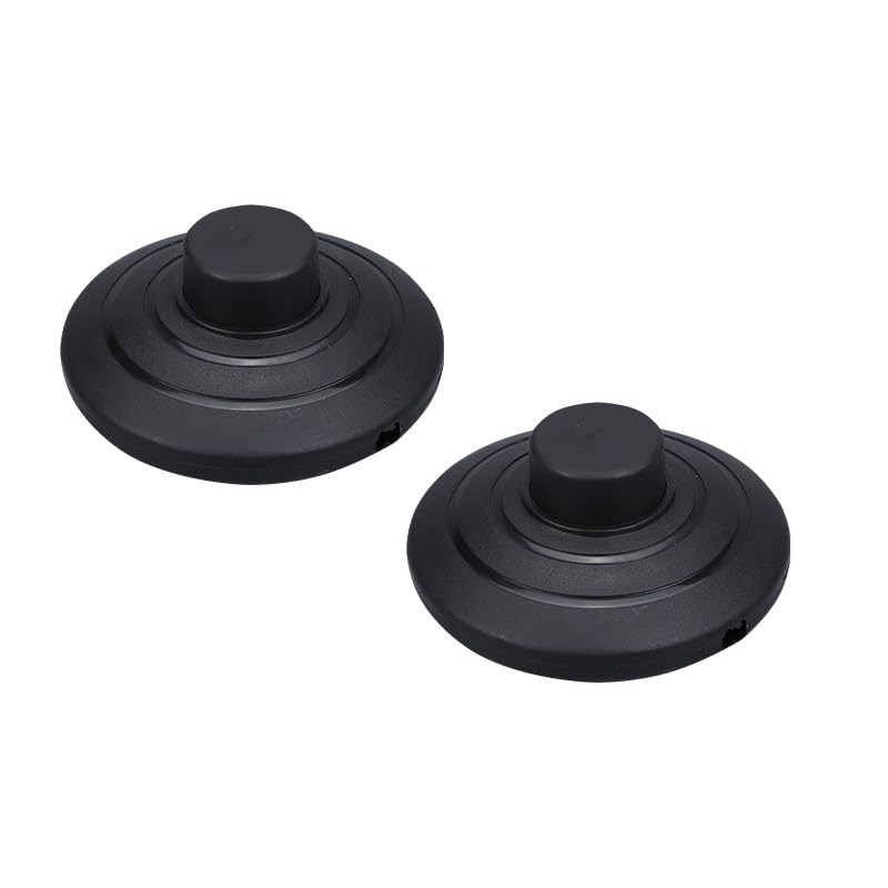 RecDec 2 Pack Floor Lamp Foot Switch Replacement Black and