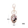 ARFUKA Keyring Rhinestone Skull Keychain Skeleton Pendant Keyring Metal Key