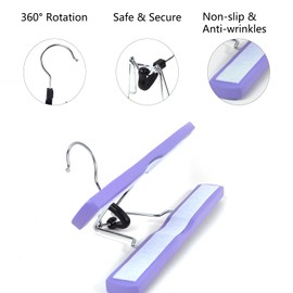 Buyoget Hair Extensions Holder with Storage Bag 2PCS Purple & Purple Wood Metal Hair Extension Hanger Holder for Styling Braiding Washing