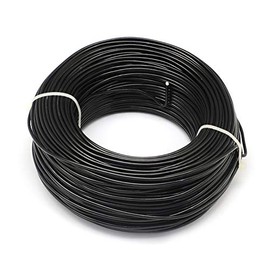 PandaHall 328FT Aluminum Wire 15 Gauge 1.5mm Aluminum Craft Wire for Jewelry Making- Black