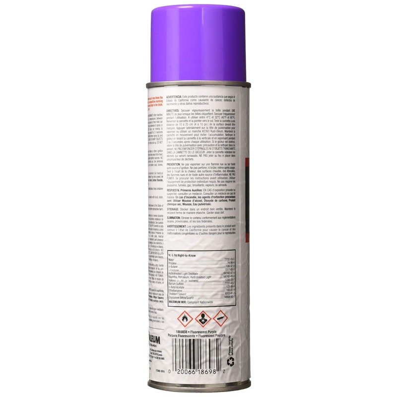 RUST-OLEUM 1869838 Fluorescent Purple Marking