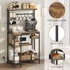 YATINEY Coffee Bar, Bakers Rack with Power Outlet, Large Microwave