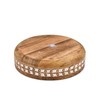 BHAVATU Fruit Bowl Mango Wood Kitchen Counter & Dining Table