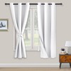 XWZO Blackout Curtains Shades Window Curtain Panels with Tiebacks- Noise