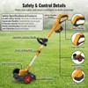 Cordless Weed Wacker with Wheels, 5-in-1 Electric String Trimmer, Battery