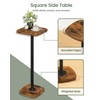 CHOEZON Small Drink Table, Square Side Table for Small Spaces,