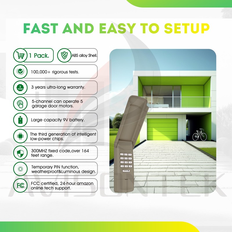 1Pack - 4200/420001 Multicode Gate Opener Keypad