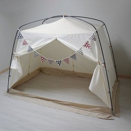 Draft-Blocking Dome-Shaped Indoor Warming Tent (Single, Queen, King, 4-Door) Warming Tent (Queen)