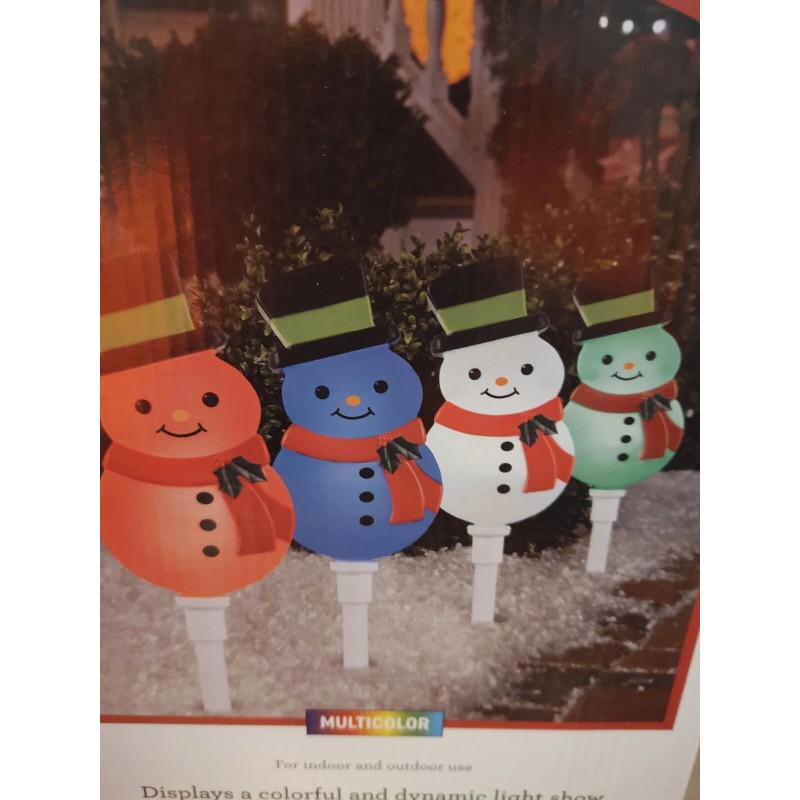 GEMMY Set 4 Lightshow Color Motion 20 in Christmas Pathway