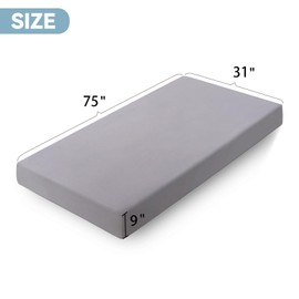 JQCOVEI Cot Sheets 31" x 75", Cot Sheet Set 4 Piece for Narrow Twin/RVs Bunk/Camper Bunk/Guest Beds/Army Cots/Trifold Mattress/Travel Size Mattress, Shrinkage & Stain Resistant Cot Sheets Set, Gray