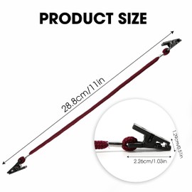 4 Pieces Windproof Hat Strap Clip Keeper Clips for Baseball Cap, Sailing, and Outdoor Camping - Hat Clips for Wind - Adjustable Retainers with Strings, Lanyard, Scarf Leash Volume Straps Red, Black