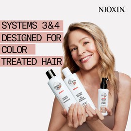 Nioxin System Kit 4, Hair Strengthening & Thickening Treatment, Treats & Hydrates Sensitive or Dry Scalp, For Color Treated Hair with Progressed Thinning, Trial Size (1 Month Supply)