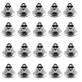 20 Pieces of Craft Bells Silver Bells Metal Bells DIY Making Wind Chimes Mini Bells Retro Jingle Bells for Home Decoration