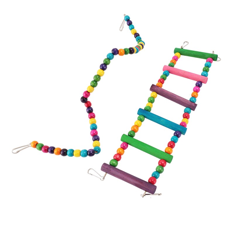 Bird Toy Set Colorful Boredom Relief Chewing Climbing Parrot Swing