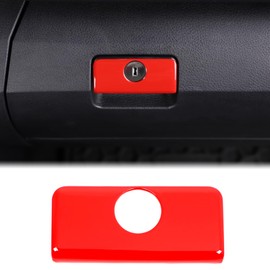 Aunginsy Co-Pilot Glove Box Handle Cover Trim Compatible with Toyota Tacoma 2016-2023 Pickup Center Consoles Passenger Inner Glove Box Handle Buckle Cover Decorative Sticker ABS Interior Accessories