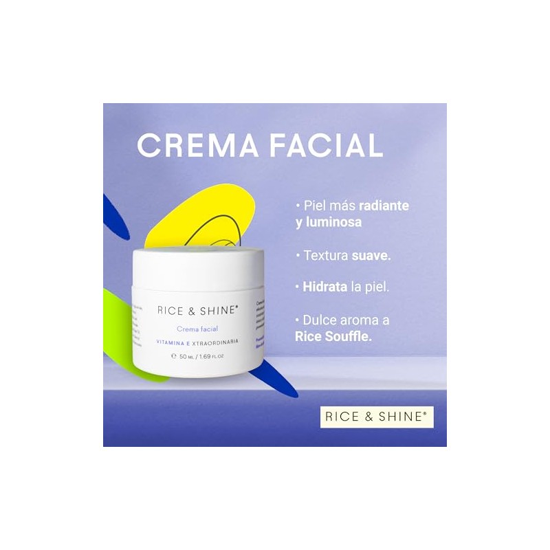 Rice Shine Crema Hidratante Facial Skin Care Aceite Germen Arroz