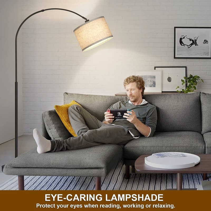 Arc Floor Lamps for Living Room, Modern Standing Lamp with