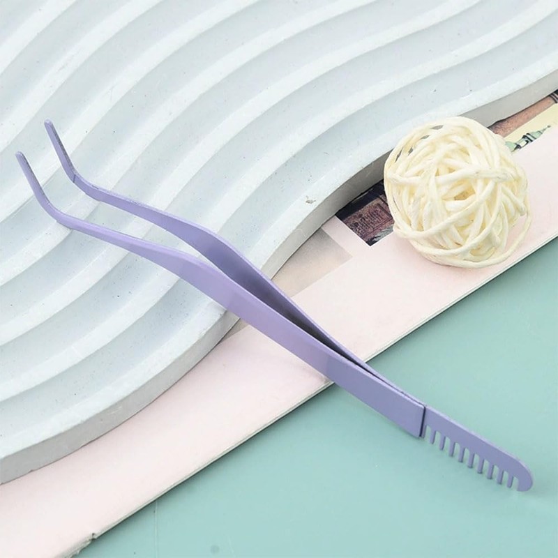 Eyelash Tweezers, Bunching Eyelash Tweezers, Stainless Steel Eyelash Tweezers with