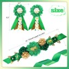 JOYMEMO Green and Gold Jungle Animals Baby Shower Maternity Sash