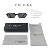 JCTAIFOO Retro Small Rectangular Sunglasses for Men and Women, Vintage
