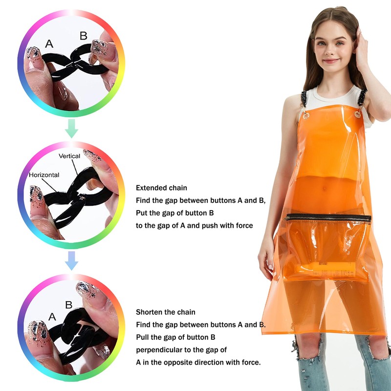 MIKI WELL Waterproof Apron with Pocket - TPU Hairdressing Apron