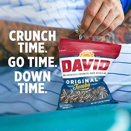 DAVID SEEDS Roasted and Salted Original Jumbo Sunflower Seeds, Keto Friendly,...