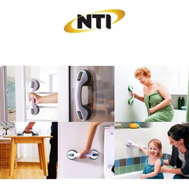 2 X Support Grab Handle Suction Bath Shower Disability AID Safety Grip Rail with Suction Bathroom | 2 Pack |Support for Elderly | NO Fixing Needed