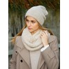 Caspar MU214 Elegant Women's Winter Beanie Hat Lined, taupe, Unit