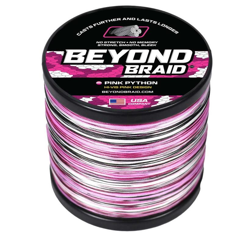 Pink Python Hi-Vis Braid - yards: 500 Yards, pound test:
