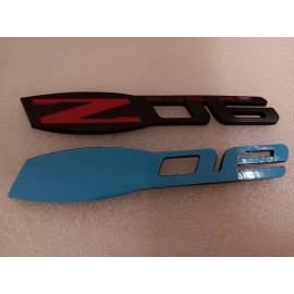 Z06 OEM Z06 505HP Emblem Fender Right or Left Badge Blk/Red
