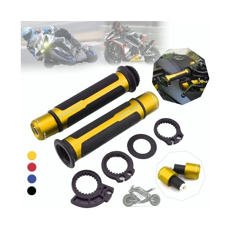 Vmingo Puño Moto Cubre Contrapeso Aluminio Deportivo Universal Rojo