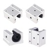 DEEPDREAM 4pcs SBR20UU Aluminum Block 20mm Linear Motion Ball Bearing