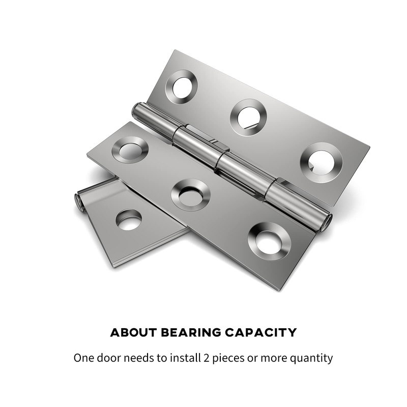 goldenwarm HY4432SNB2-10Pack DE Door Hinge, Silver, 10 Stücke