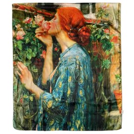 GFM® Silk Blend John William Waterhouse's Soul Of The Rose Pre Raphaelite Painting Art Based Scarf (SA-VSLK-Waterhouse-Soul Of Rose)