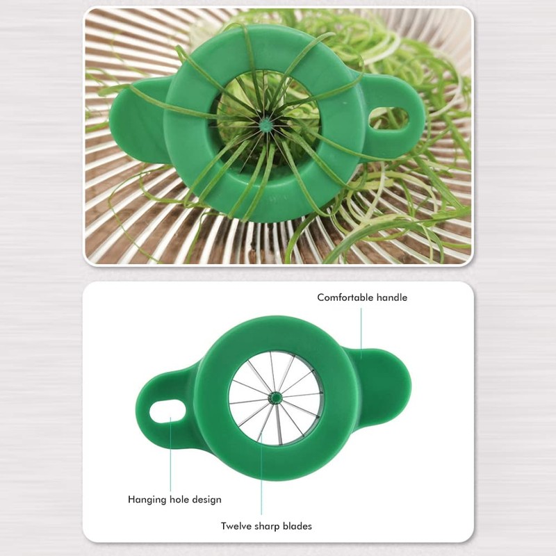 Sharp Onion Slicer, Stainless Steel Spring Onion Cutter with Exclusive