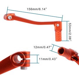 GOOFIT Orange CNC Aluminum Folding Gear Shift Lever Fit 110cc Dirt Bike Pit Bikes Gear Lever Replacement For XR50 CRF50 XR CRF 50cc 70cc 90cc 110cc 125cc CRF70 XR50 XR70 Dirt Pit Bike