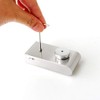 Zack Magnetic Soap Holder, Silver Metallic, 1.58" x 1.38" x