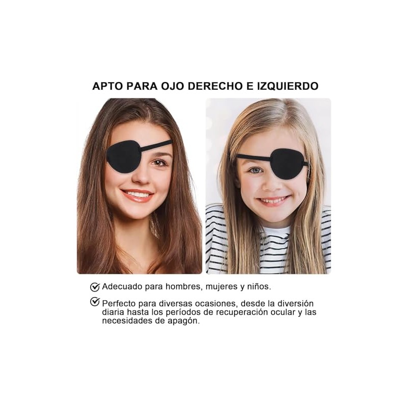 6 Piezas Parches de Ojos 3D, Parches para Ojos Médicos