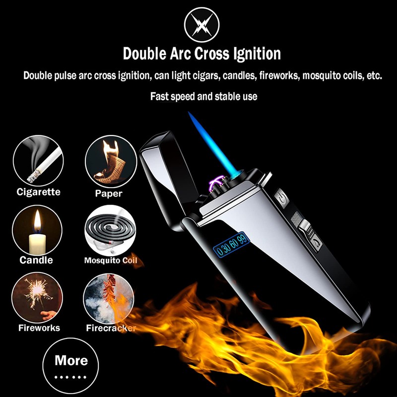 Arc Jet Flame Torch Lighter - Electric, Refillable Butane 2