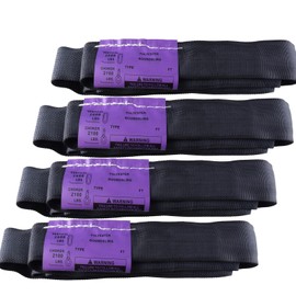 Black Spanset Polyester Round Sling -2,600 lb. Vertical Capacity, 5,200 lbs Basket - Heavy Duty Lifting Strap for Aerial Circus or Strage Use 2 Pack (Puple -Vertical Capacity 2,600 lbs, 3FT)