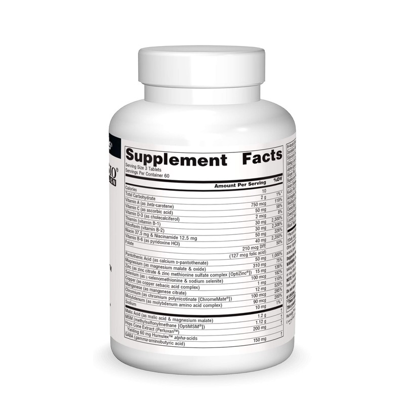 Source Naturals Fibro-Response Bio-Aligned Malic Acid & MSM,180 Tablets