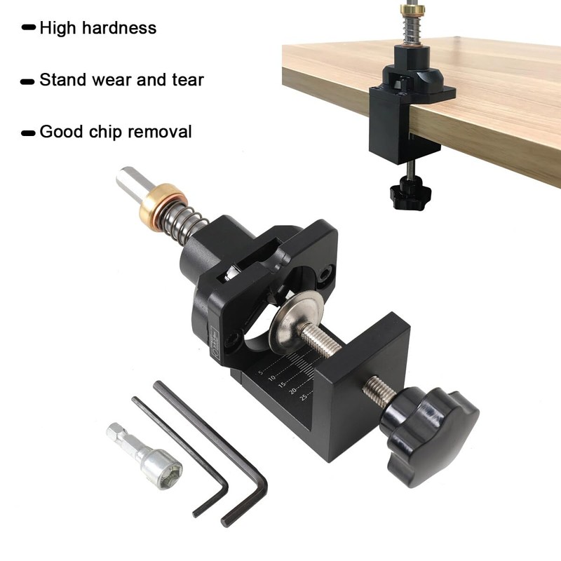 Lfhelper Hinge Jig Drill Guide, 35mm Accurate Locking Cabinet Hinge