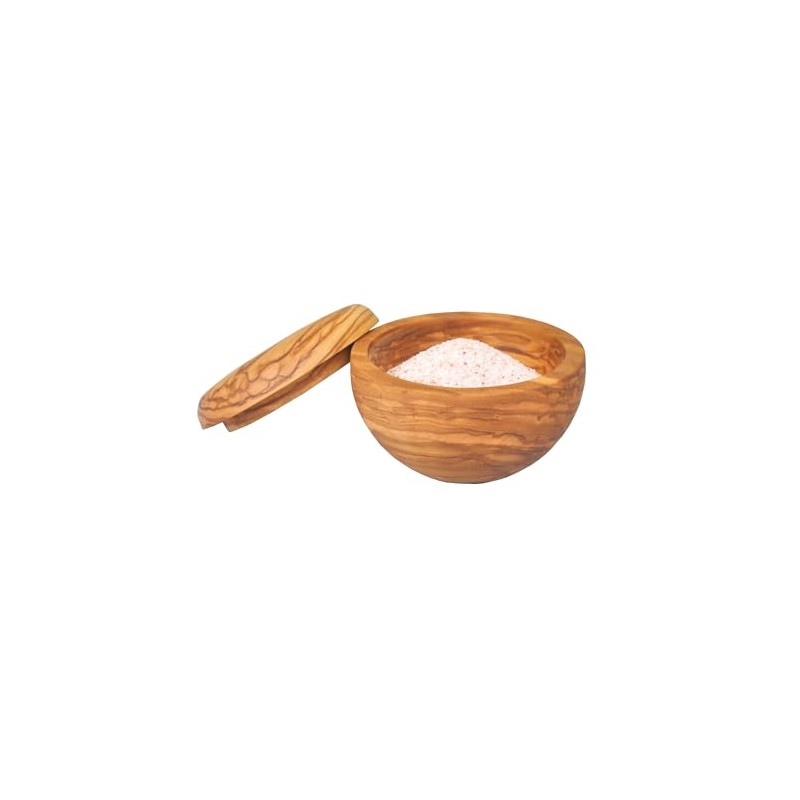 Naturally Med Olive Wood Sugar Pot/Salt Keeper